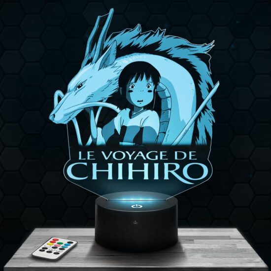 Lampe de chevet, Veilleuse Tactile Manga - Chihiro et Haku Lampe 3D LED