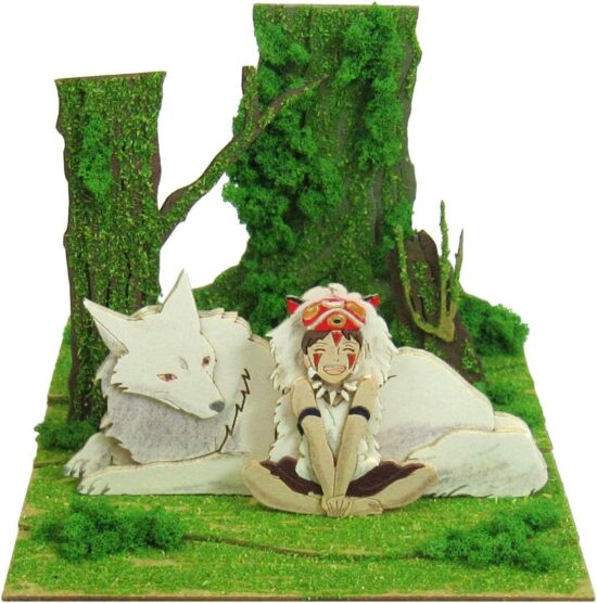 Studio Ghibli - Princesse Mononoke , San et loup, papercraft à échelle 3D