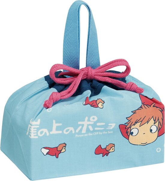 Sac à cordon – Avec ponyo et sœurs, fabriqué au Japon – Accessoire authentique Studio Ghibli